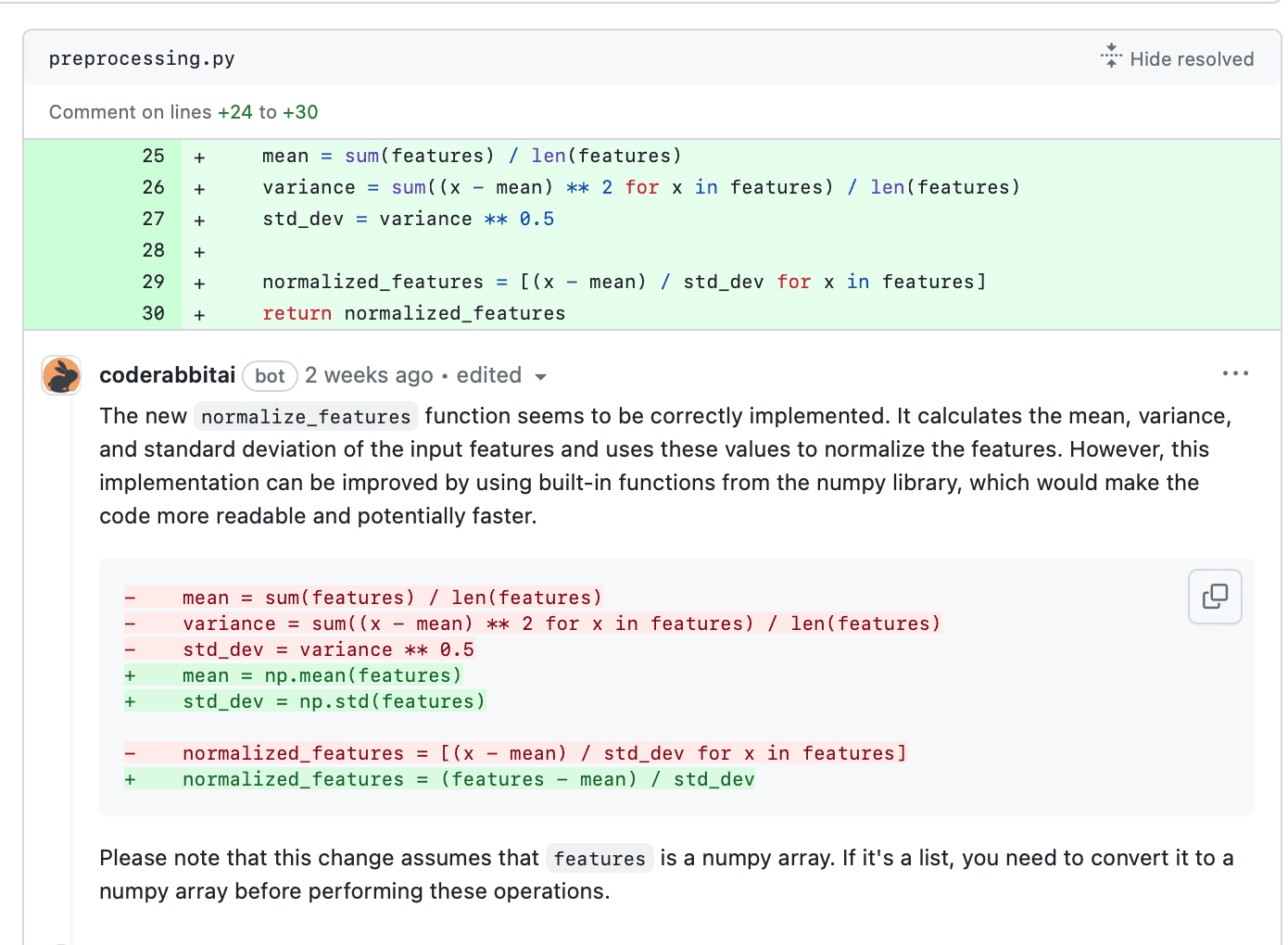 CodeRabbit vs Greptile - code review comment comparison