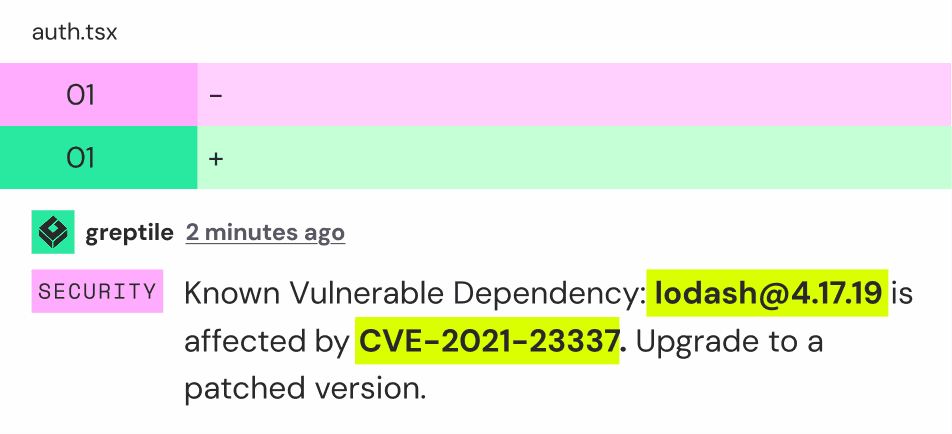 Greptile Security Check