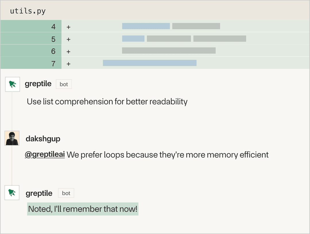 Greptile learns as you use it