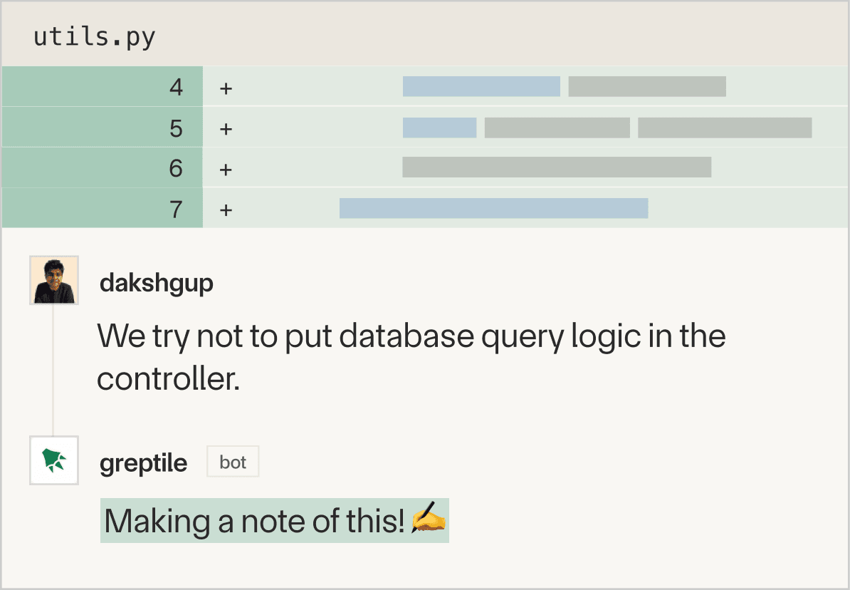 Greptile learns by reading your comments